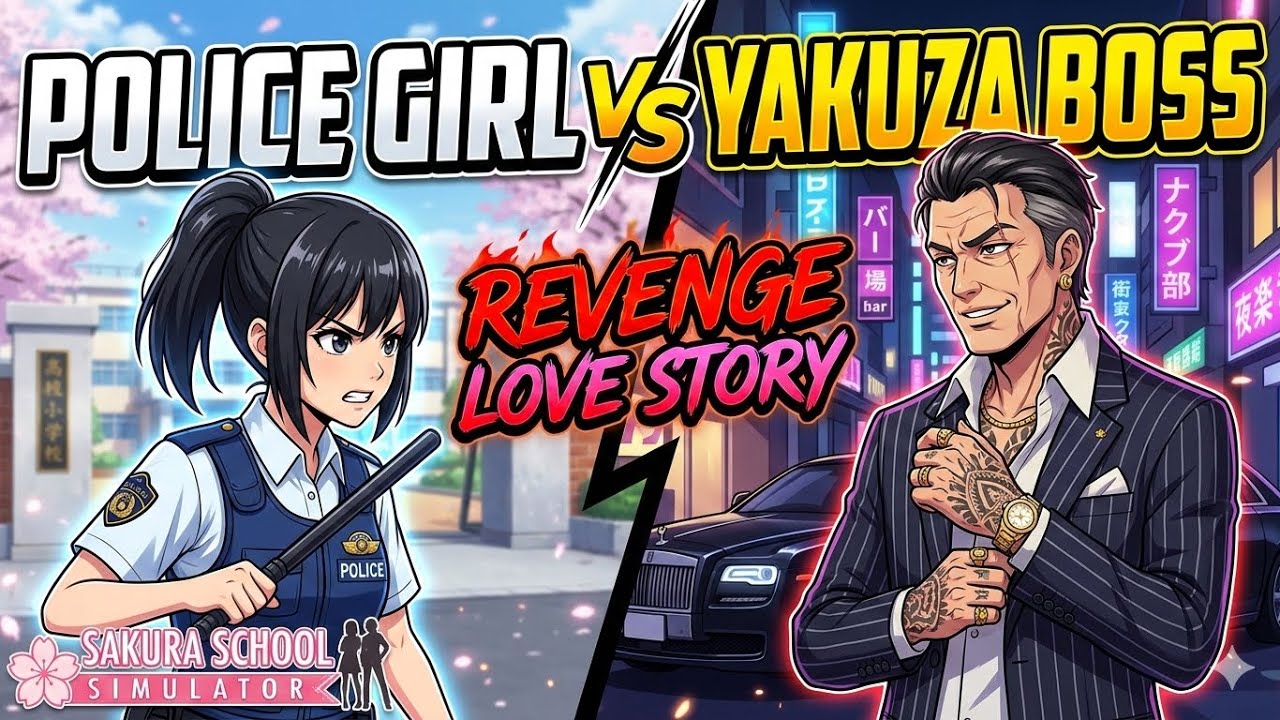 Police Girl vs Yakuza Boss – Revenge Love Story | Sakura School Simulator