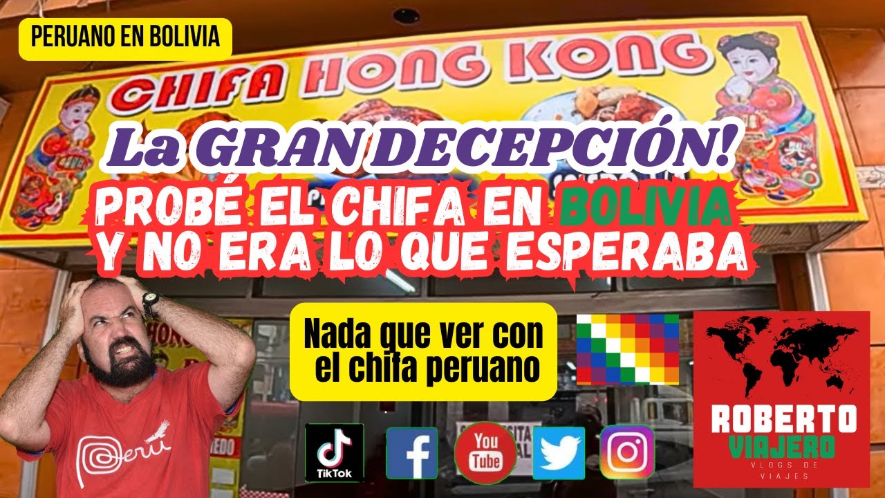 Peruano prueba por primera vez chifa en Bolivia.