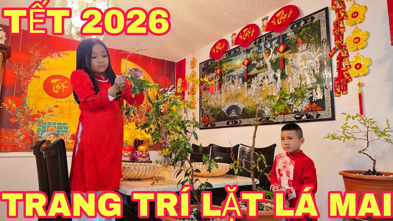 Tết 2026 | Nhà An Tánh Chuẩn Bị Lặt Lá Mai & Trang Trí Nhà Ở Bắc California 🇺🇸