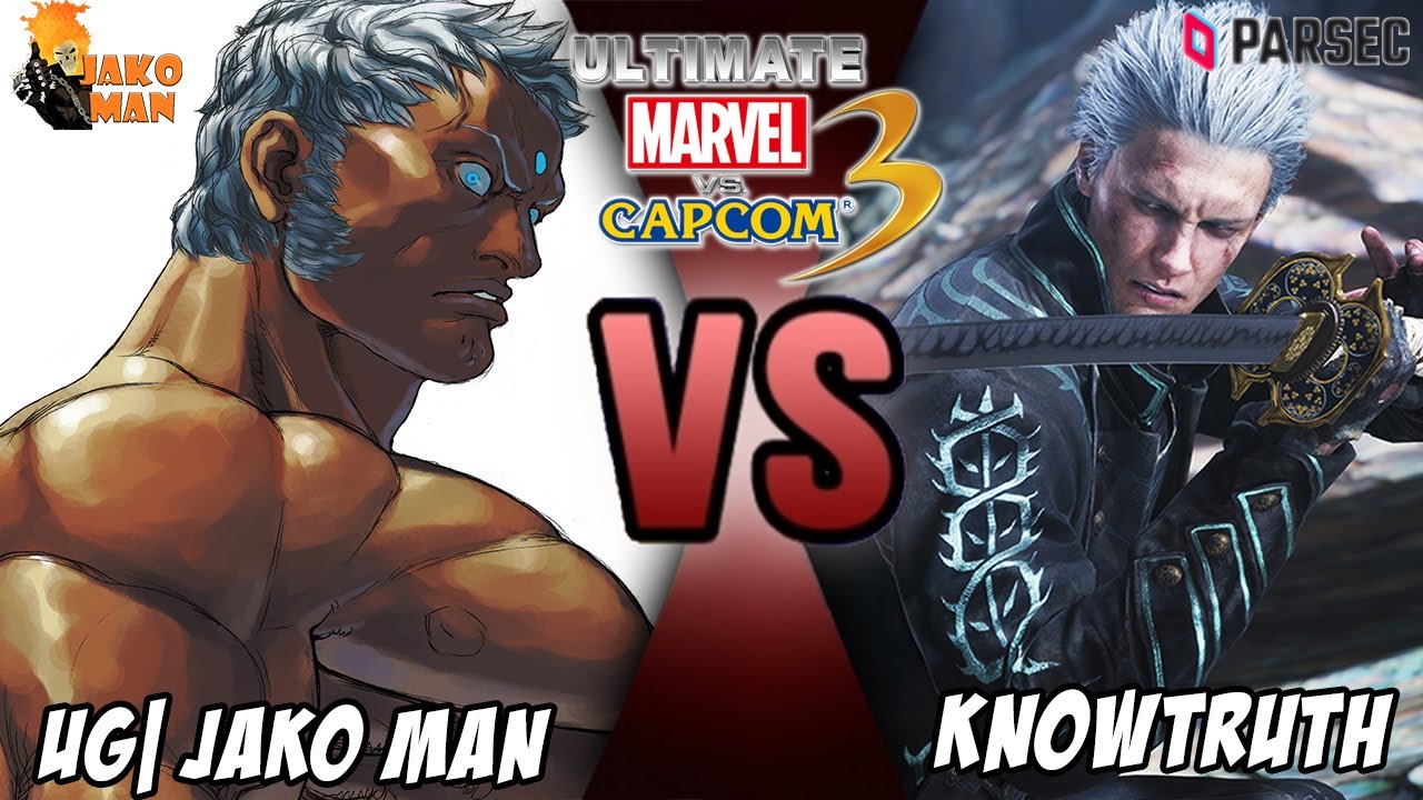 UMVC3 Parsec  Mods Casuals - UG| Jako Man VS KnowTruth (DMC5 Vergil, Urien, Thanos, Jean Gray)