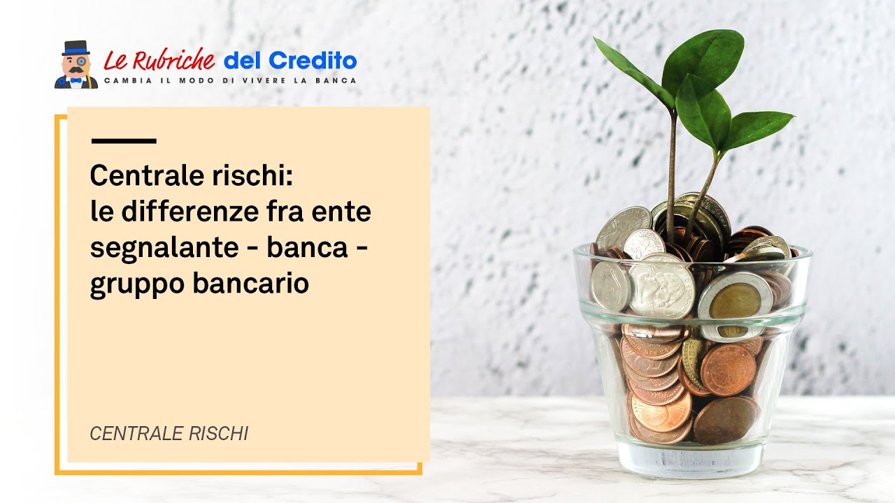 Centrale rischi: le differenze fra ente segnalante - banca - gruppo bancario