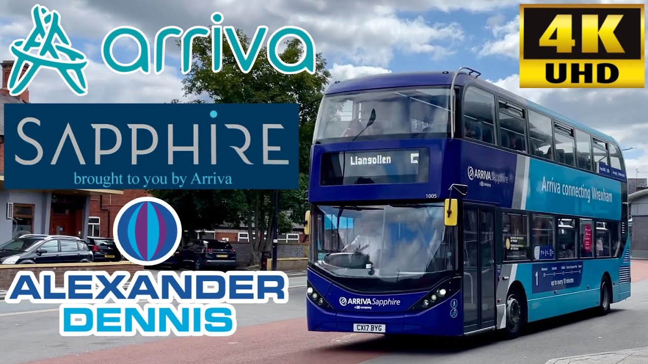 [Arriva Buses Wales: 5 Wrexham to Llangollen] Sapphire Alexander Dennis Enviro400City (1005/CX17BTG)