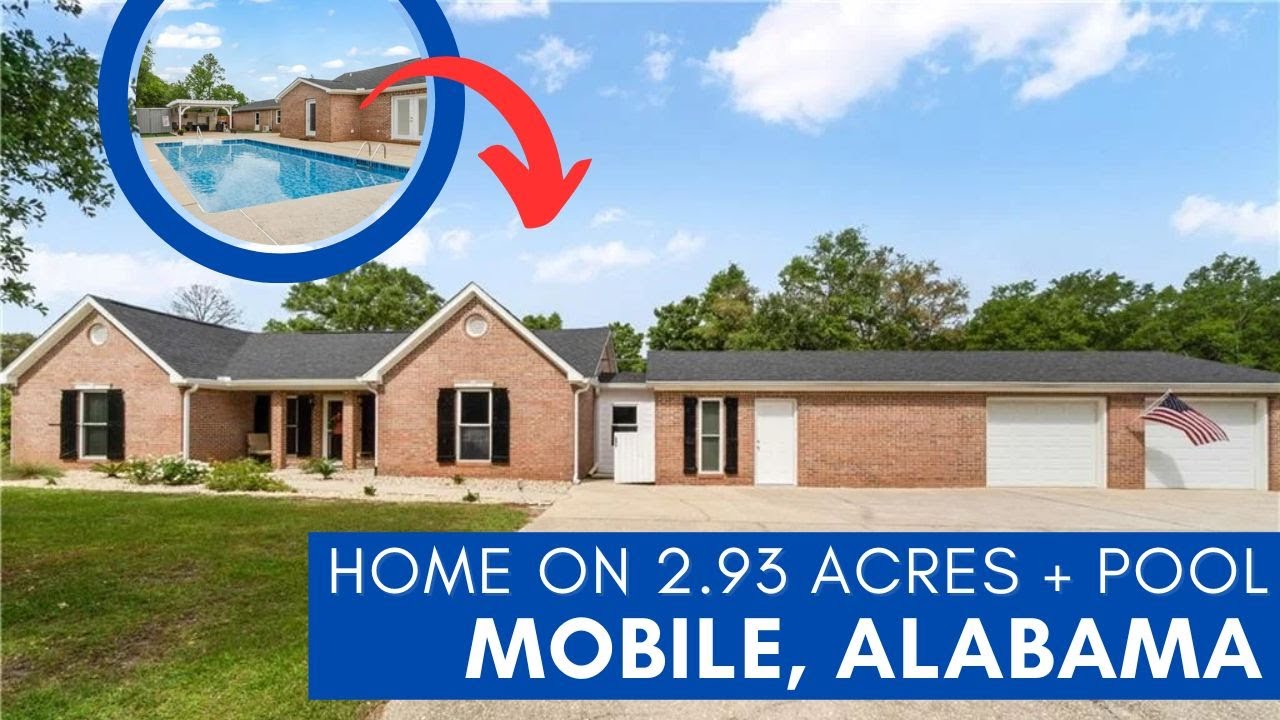 Home for Sale on 2.93 Acres with Pool in West Mobile, Alabama | 5626 Gunn Road by Realtor