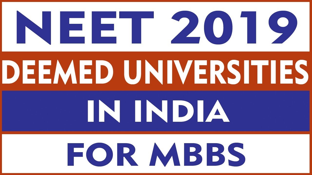 NEET 2019 DEEMED UNIVERSITIES MBBS FEES