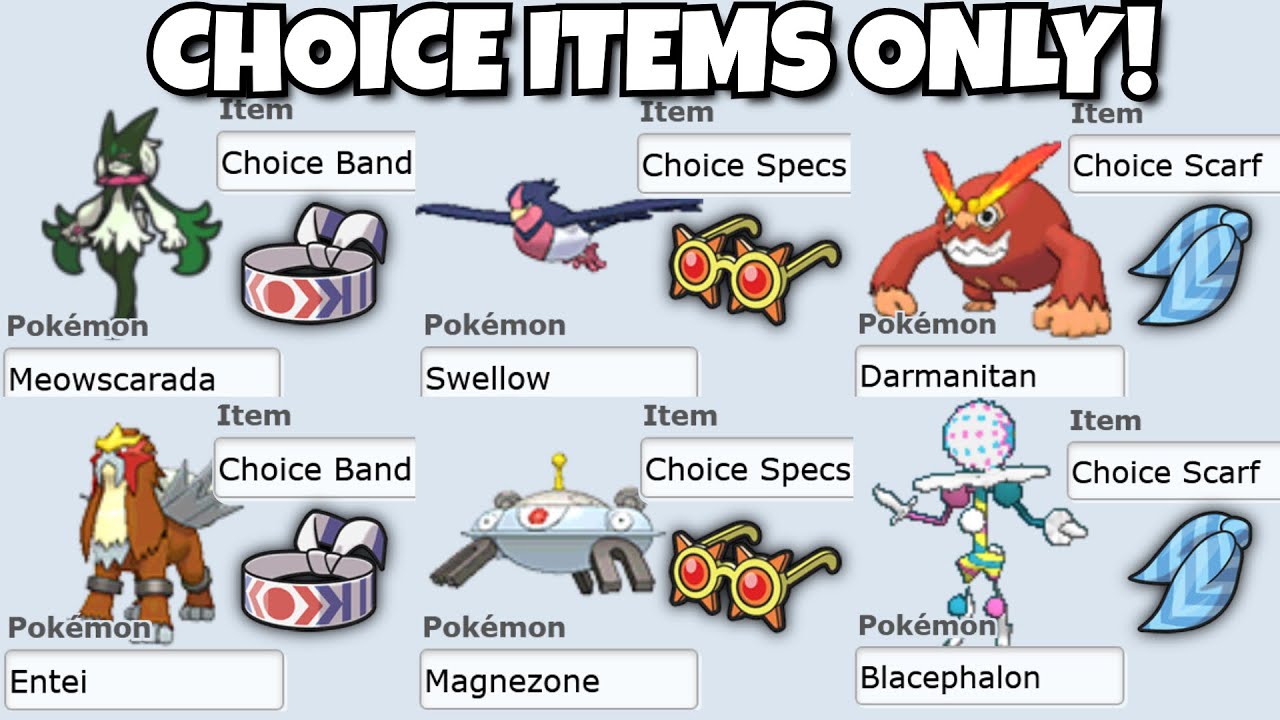 Pokemon Showdown but I can ONLY use CHOICE ITEMS!