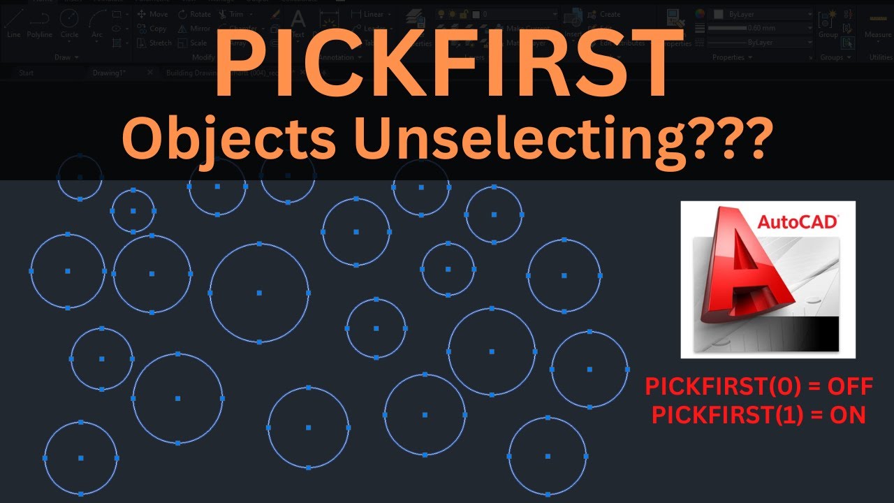 Shapes and Objects Keep Unselecting?? PICKFIRST SOLVED - AutoCAD