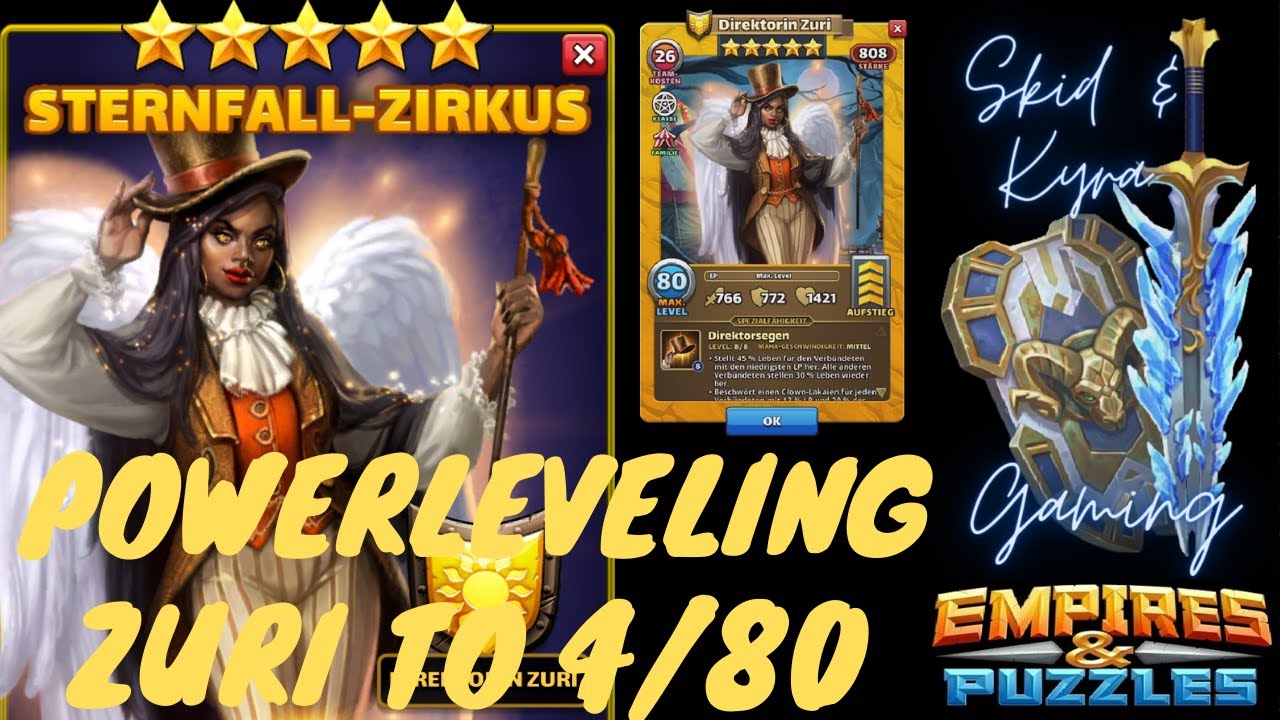 Direktorin Zuri Powerleveln Auf 4/80 In 13Min - Empires And Puzzles - Powerleveling Zuri to 4/80