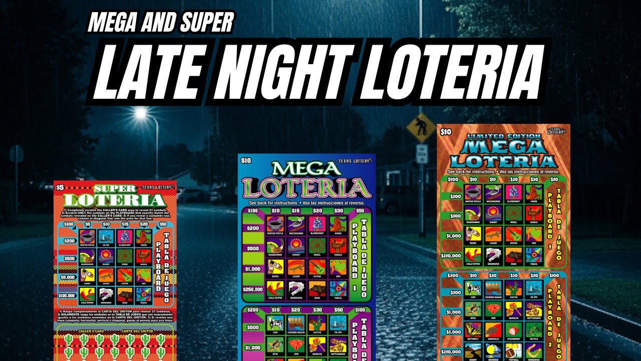 LATE NIGHT WITH SUPER LOTERIA AND MEGA LOTERIA, TEXAS LOTTERY SCRATCH