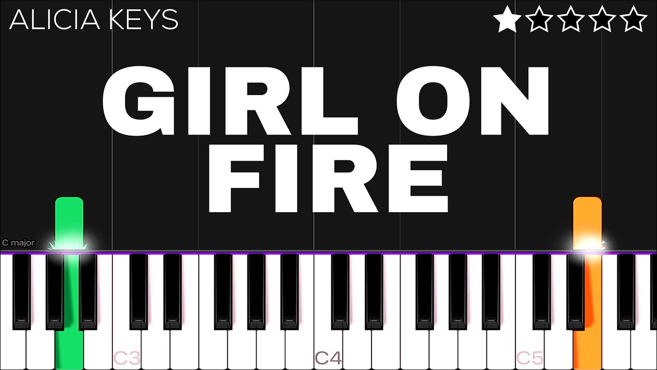 Alicia Keys - Girl on Fire | EASY Piano Tutorial