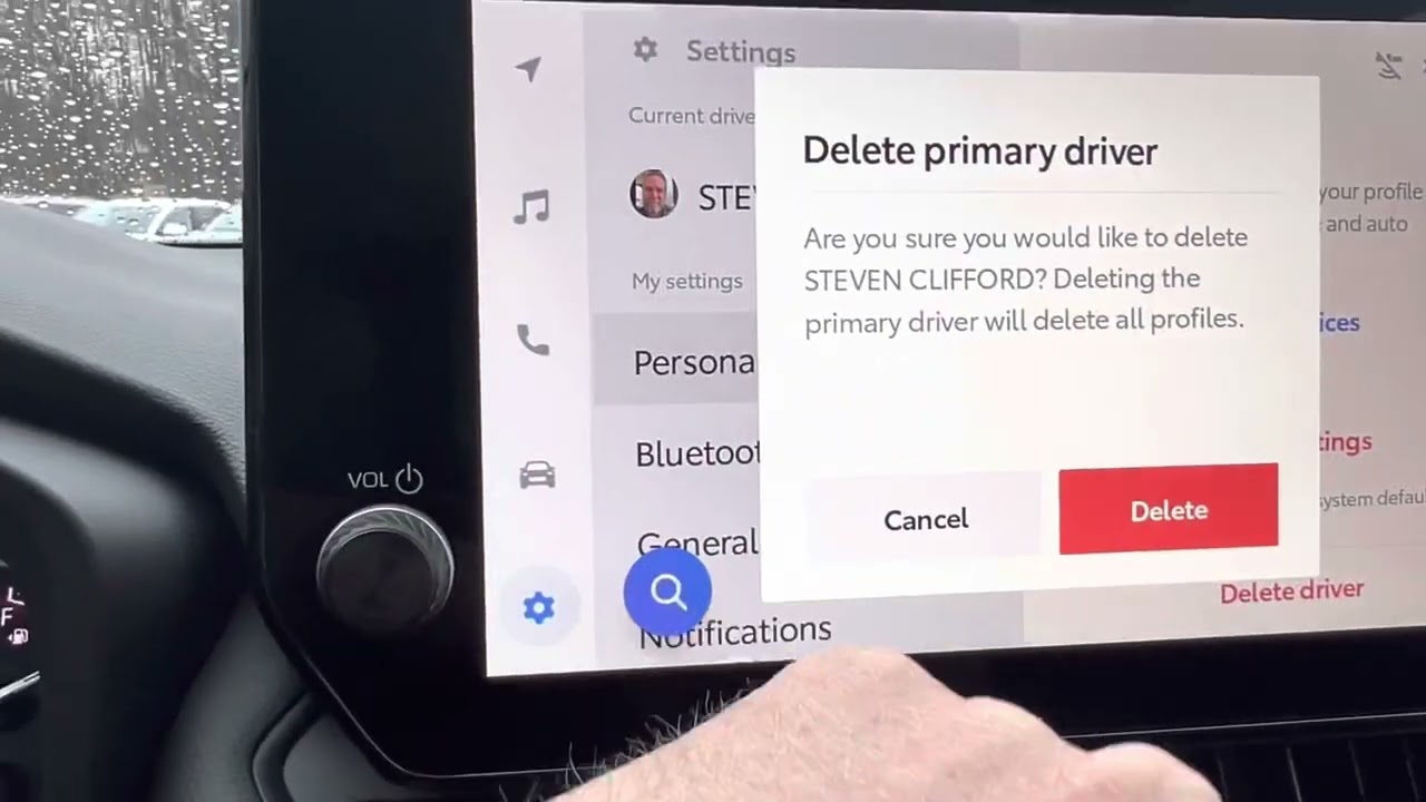 Deleting your old profile to get the QR code on your new Toyota