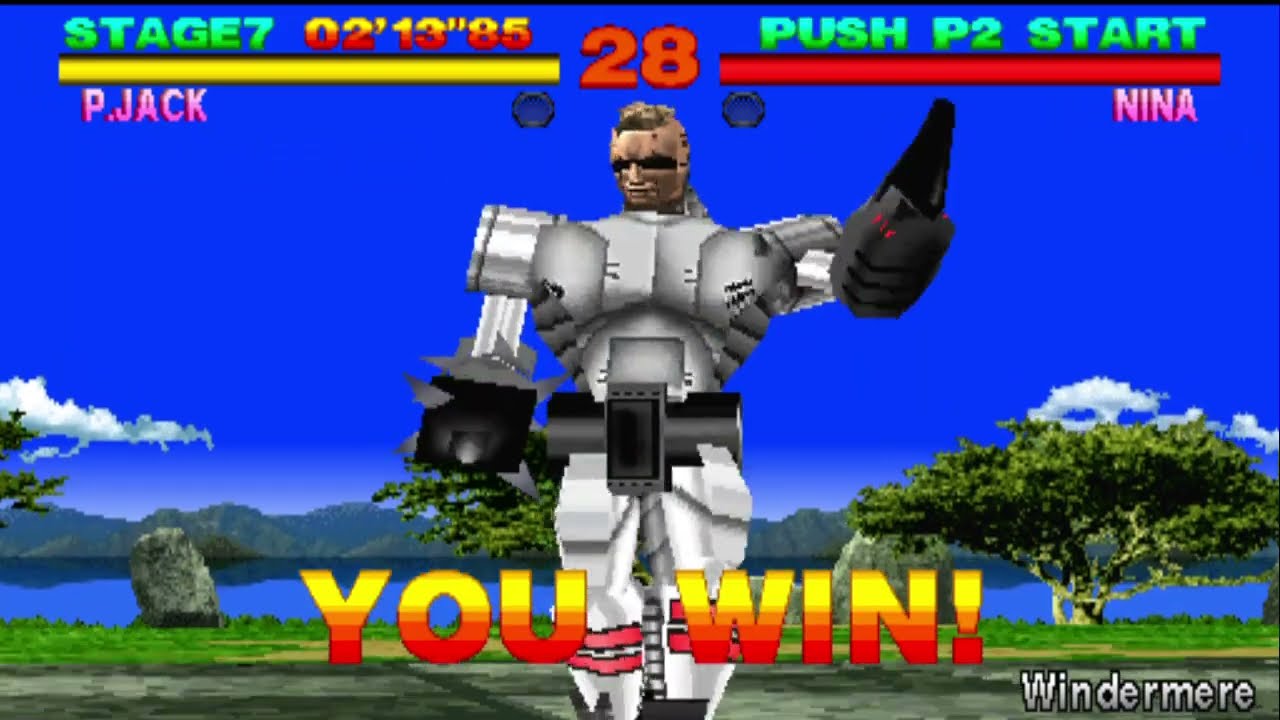 PS1 Tekken 1 p .jack gameplay