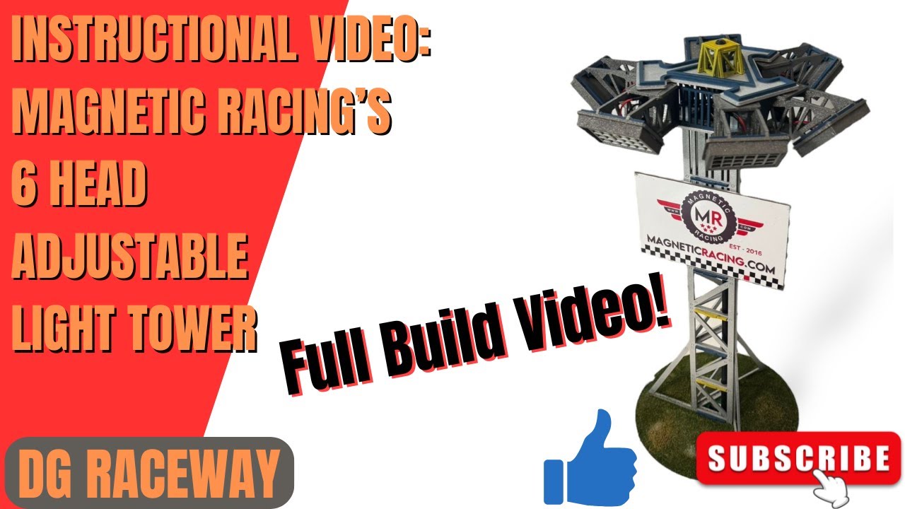 Magnetic Racing 6 Head Adjustable Light Tower