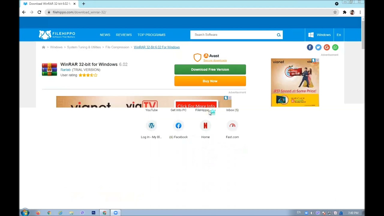 How to download Win RaR on Windows 7 32 bit