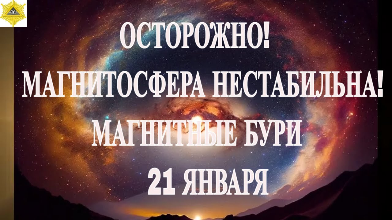 ОСТОРОЖНО! МАГНИТОСФЕРА НЕСТАБИЛЬНА! МАГНИТНЫЕ БУРИ  21 ЯНВАРЯ 2026
