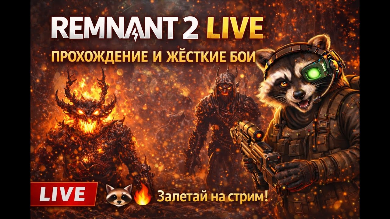 Remnant 2 LIVE 🦝 | Продолжаем выживание в новом мире 🎮🦝🔥| Стрим от  JurcKo1