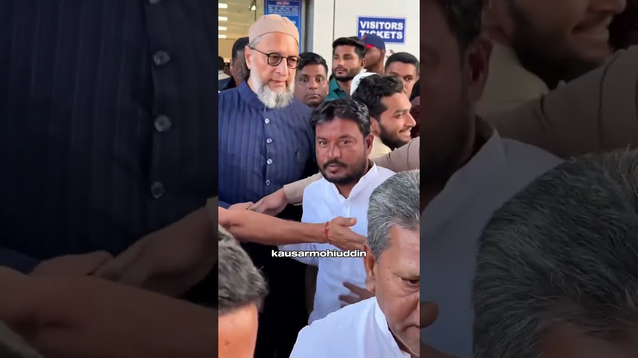 AsaduddinOwaisi Nanded airport entry 