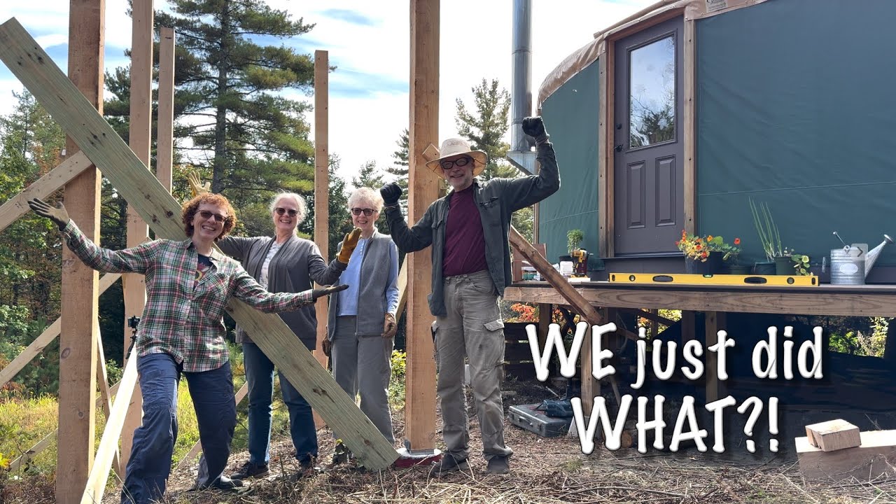 This covered porch will be EPIC! But first we have to get our DIY deck extension off the ground.