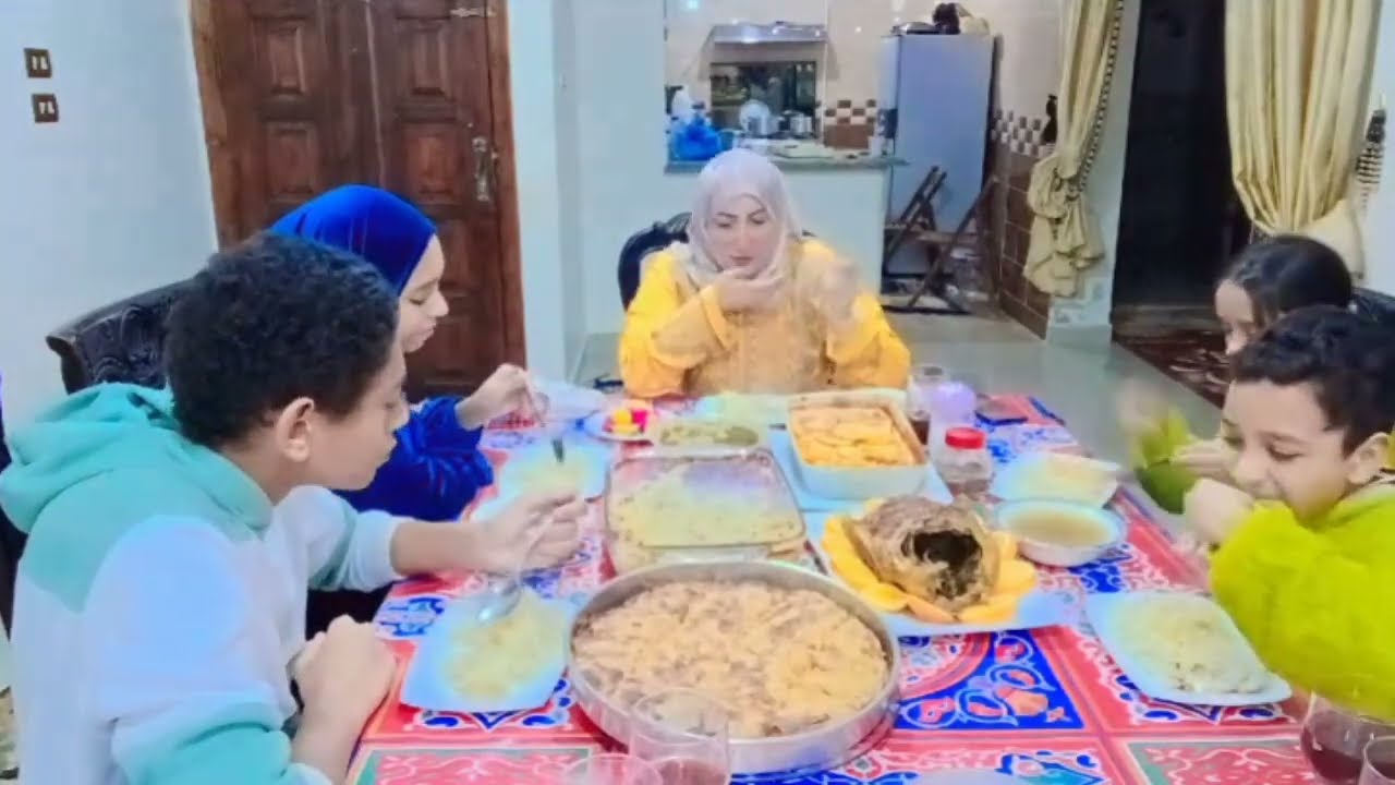فطار اول يوم رمضان 🌕 يوميات عائلة رحاب 🏘️