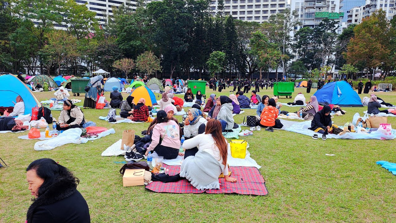 Bikin Betah⁉️ Liburan Piknik TKW Hongkong Ditengah Kota,Bebas,Gratis Banyak Hiburan