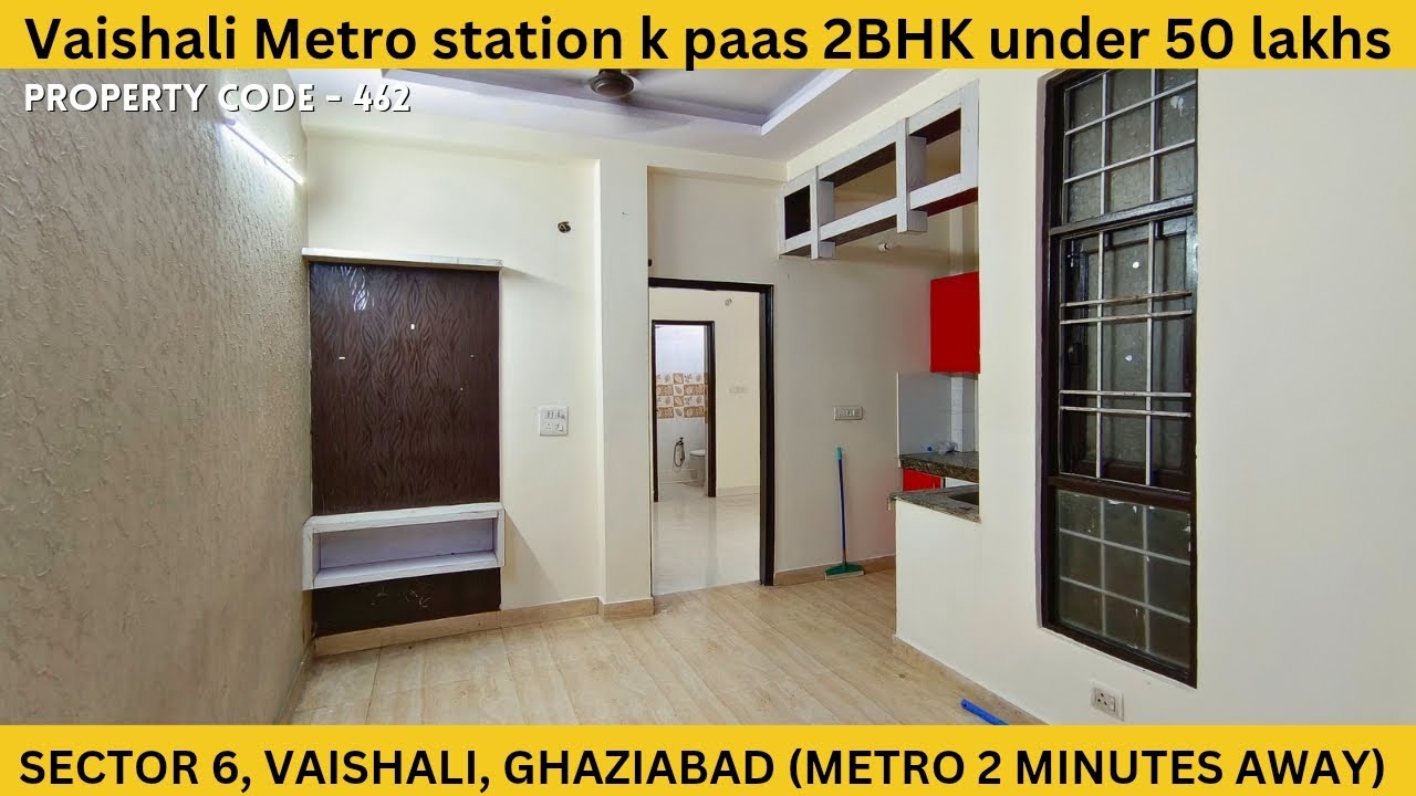 50 लाख के अंदर रिसेल 2 बीएचके फ्लैट वैशाली गाजियाबाद में | Front side 2bhk flat near vaishali metro