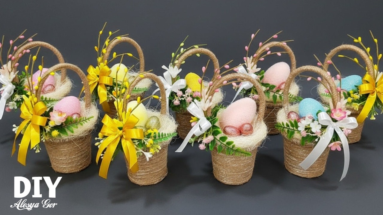 Wow ✨ How to Make Easter Baskets from Jute ✨ Simple and Easy