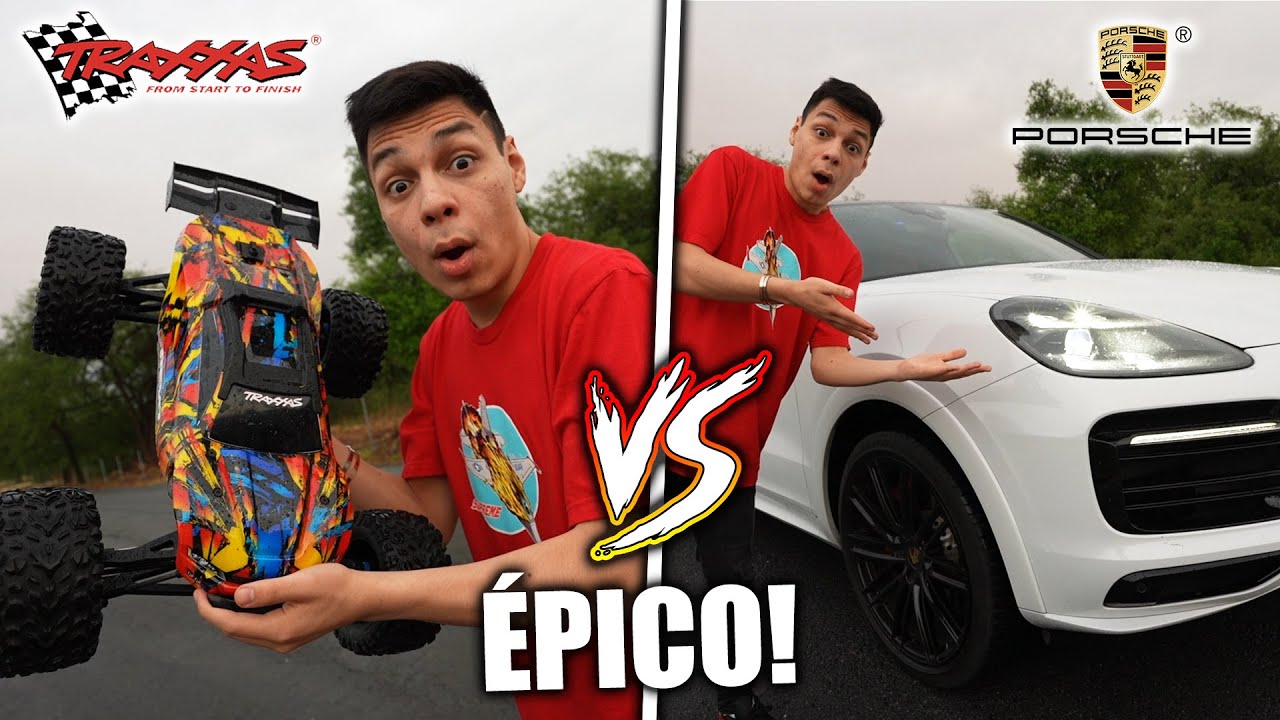 ¡ENFRENTO EL CARRO de JUGUETE MÁS RAPIDO del MUNDO vs MI CAMIONETA PORSCHE! 🚗 *duelo épico*