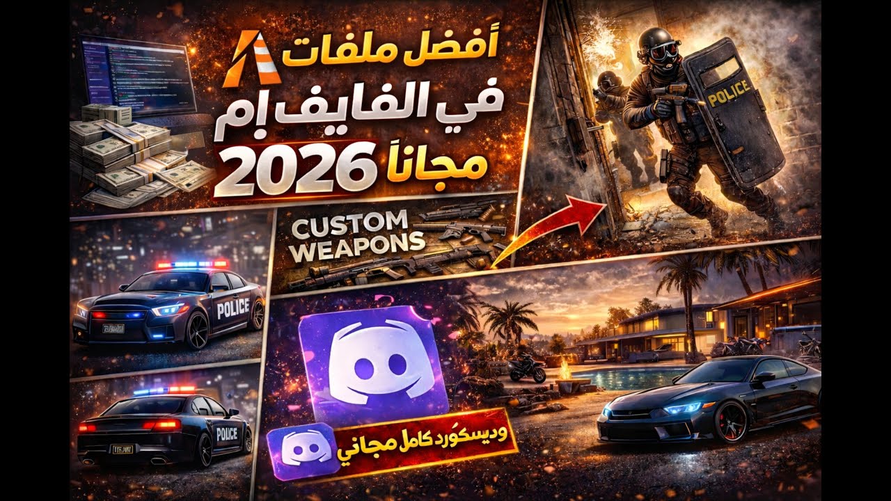 أفضل ملفات فايف إم 2026 مجانًا 🔥 | Free FiveM Server Files + Discord