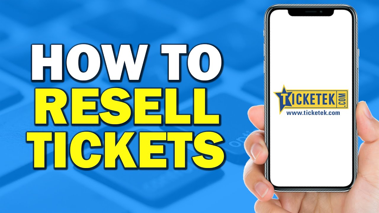 How To Resell Tickets On Ticketek (Quick Tutorial)