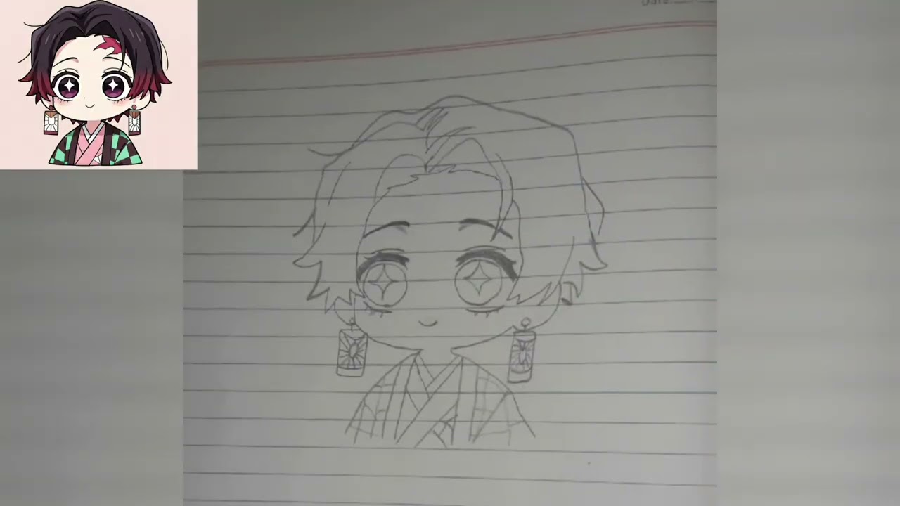 Tanjiro drawing #drawing #anime #viral #song #mainmake #art #animeart