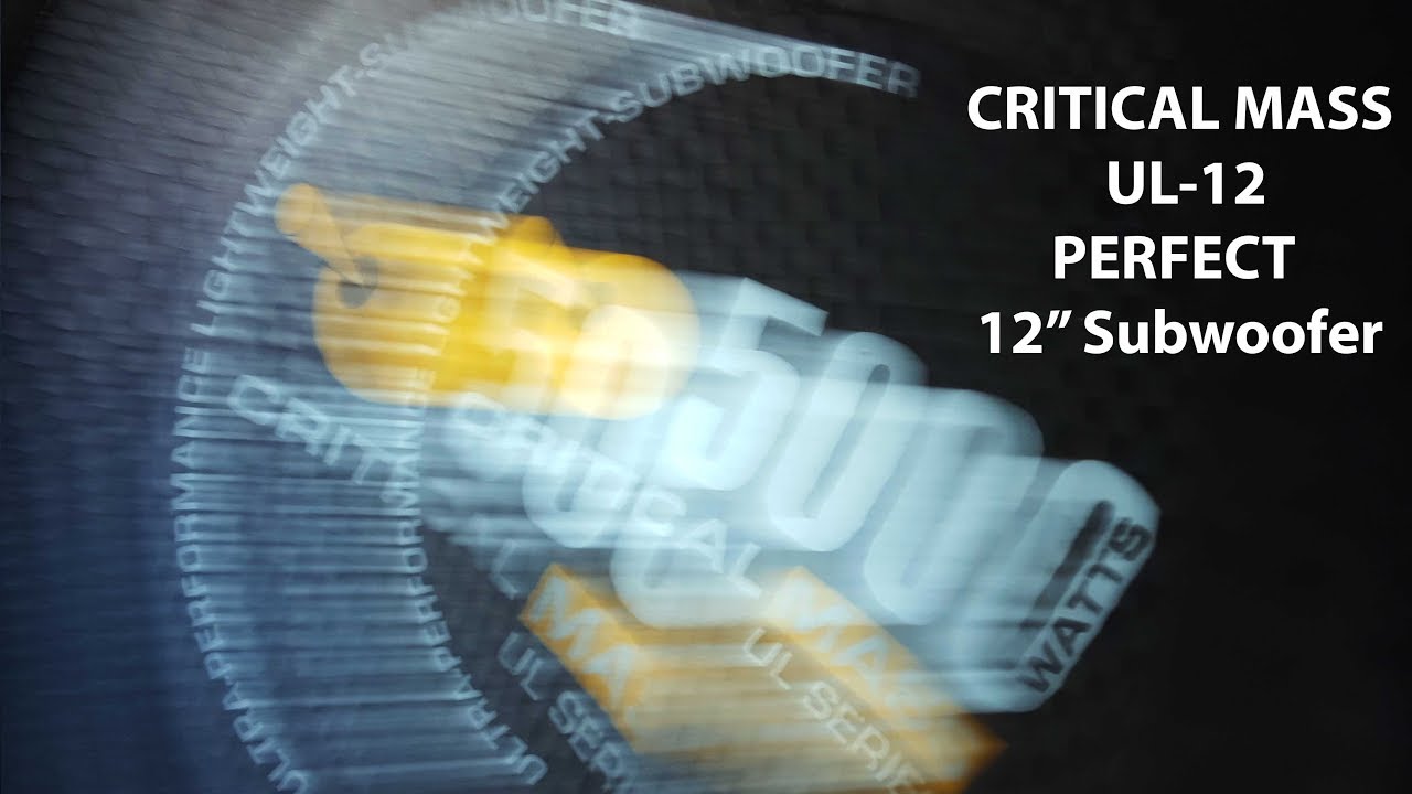 CRITICAL MASS UL12 UL-12 SUBWOOFER IN ACTION VIDEO