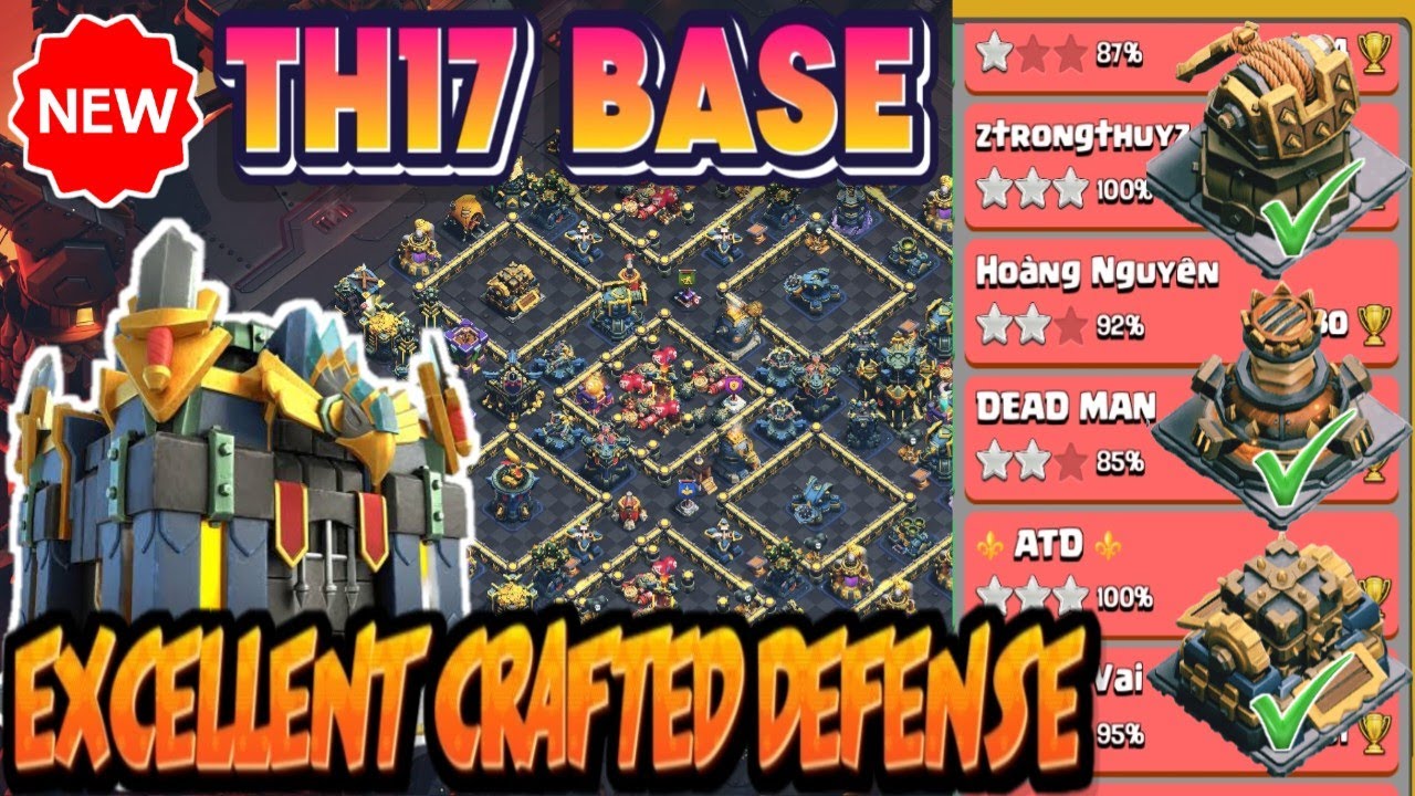 TOP-10 STRONG TH17 LEGEND / WAR / CWL BASE WITH COPY LINKS + BONUS VIDEO ||TH17 BEST CRAFTED DEFENSE