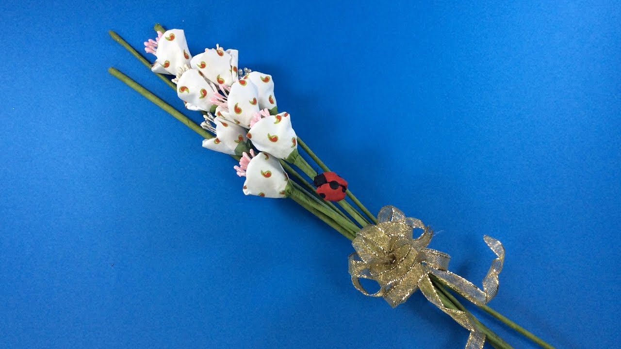 FLOR de FUXICO - ARRANJO FLOR de TECIDO - DIY