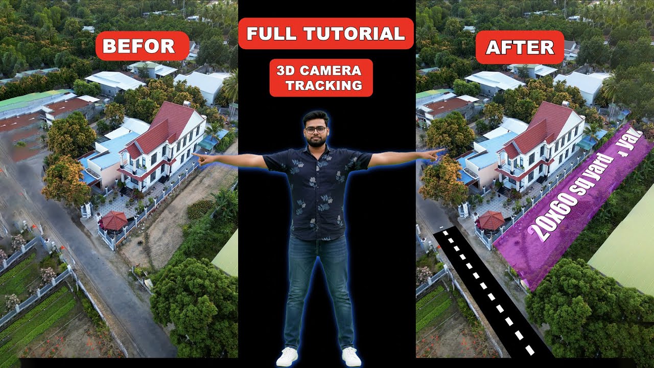 After Effects 3D Camera Tracking Full Tutorial in Hindi | Real Estate Video Editing, Plot & Marker