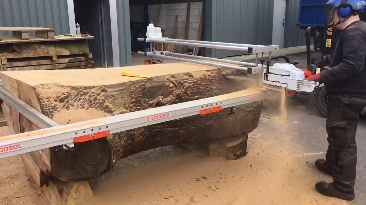 Stihl ms881 testing with Logosol wide slabber