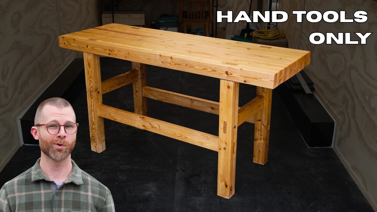 I Built This Laminated 2x4 Bench With Hand Tools