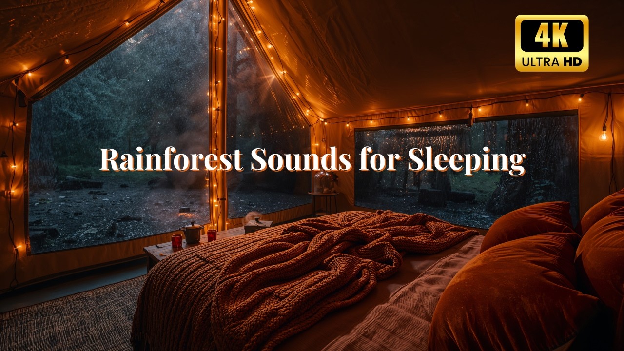 The World is Loud, This is Quiet 🌧️ Heavy Rain on Tent & Forest Sounds for a Calm Mind (No Music)