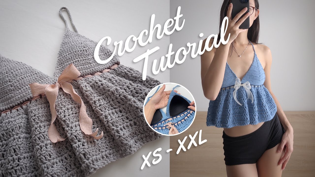 EASY Crochet Babydoll Top - Tutorial for Beginners - XS to XXL