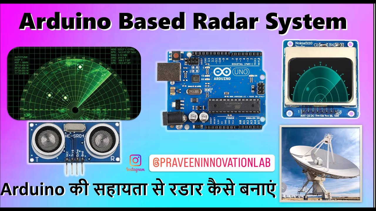 Arduino Based Radar System Using Ultrasonic Sensor & 5110 LCD (Tutorial : 90  in हिंदी )