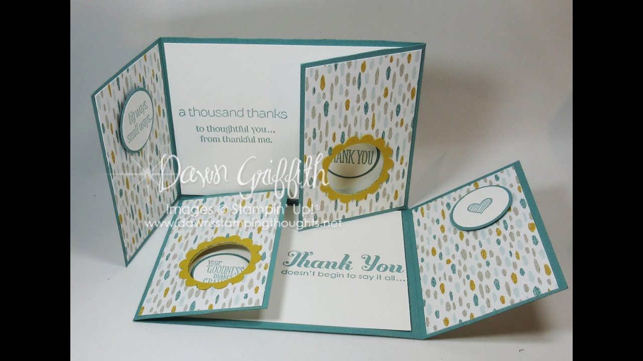 Double Gate Fold Double Peek a Boo card with Dawn
