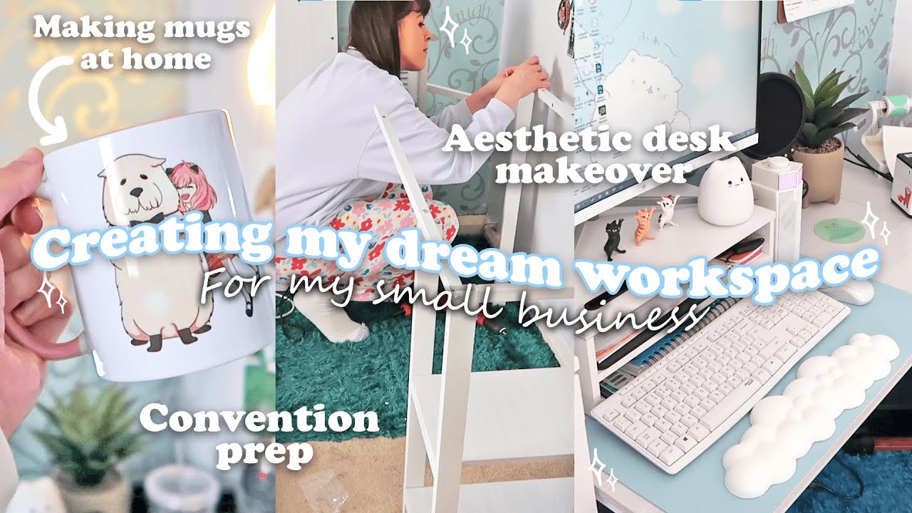 Creating my dream workspace for my small business ✿ Growing a small business (Studio vlog)