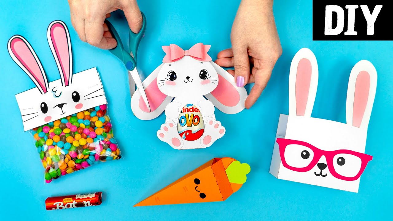 12 IDEIAS BARATINHAS PARA PRESENTEAR NA PÁSCOA 🐰 DIY com Papel