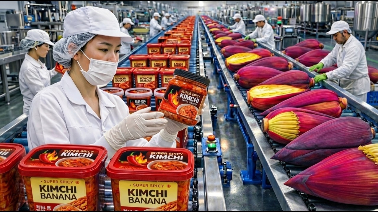 Thousands of tons of banana blossoms per day | Inside a high-tech banana blossom processing factory