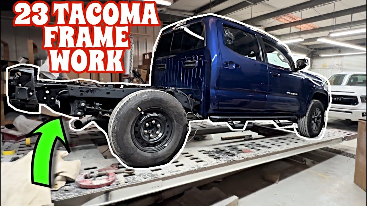 Rebuilding a 2023 Salvage Auction Toyota Tacoma Frame Work Required - PART 2