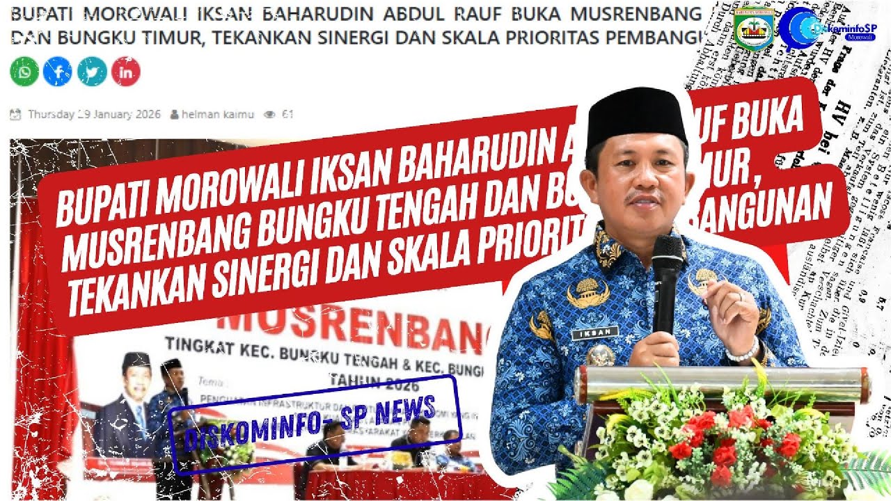 Bupati Morowali Iksan Baharudin Abdul Rauf Buka Musrenbang Bungku Tengah dan Bungku Timur