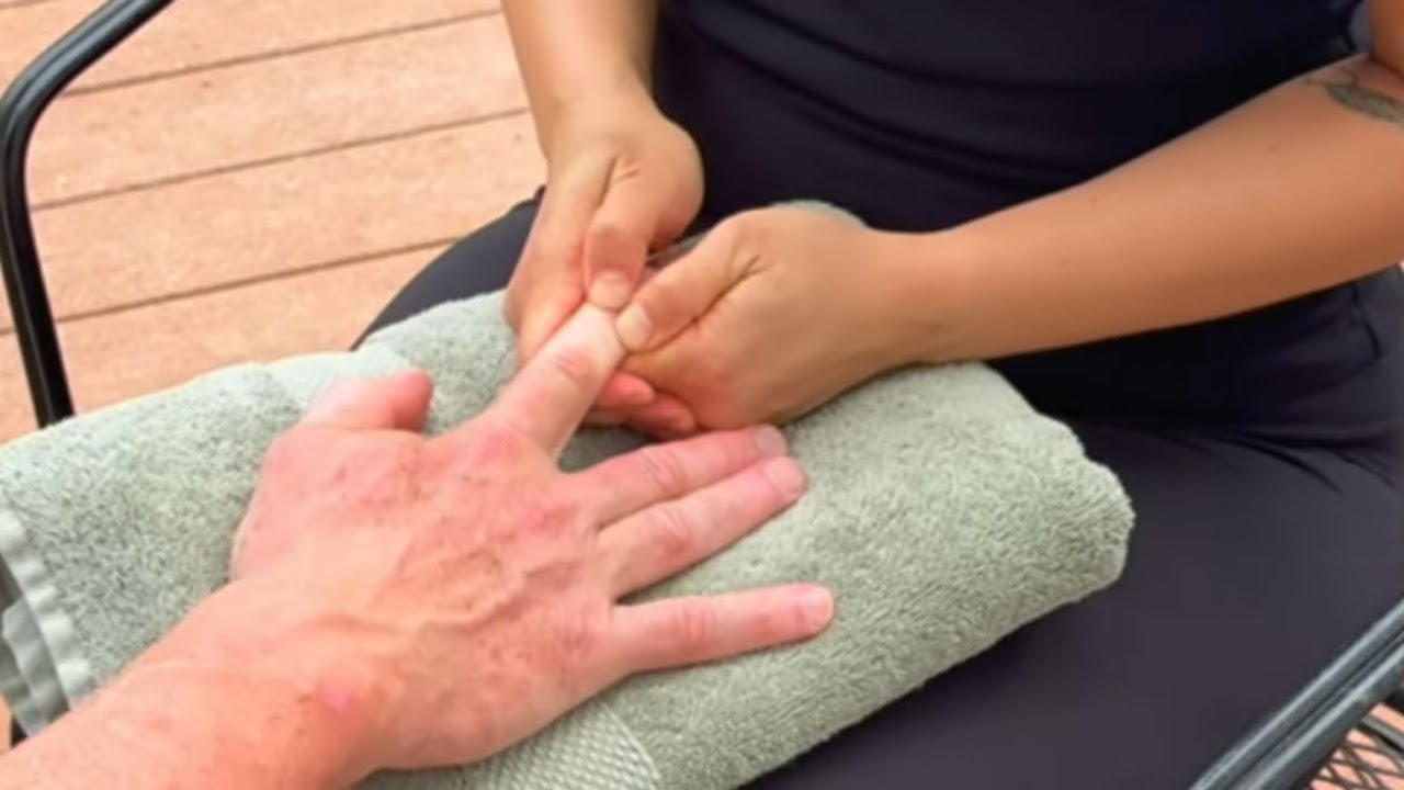 Deep Hand Massage on Brandon Raynor’s Hand 