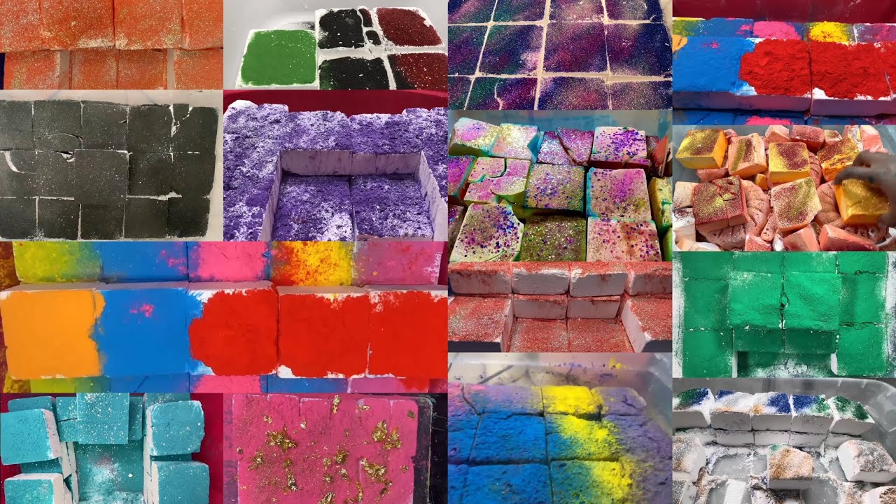 Soft old og ader gymchalk crushes asmr by @unrulygirl_asmr| Long edit comp | holi powder,dyed & more