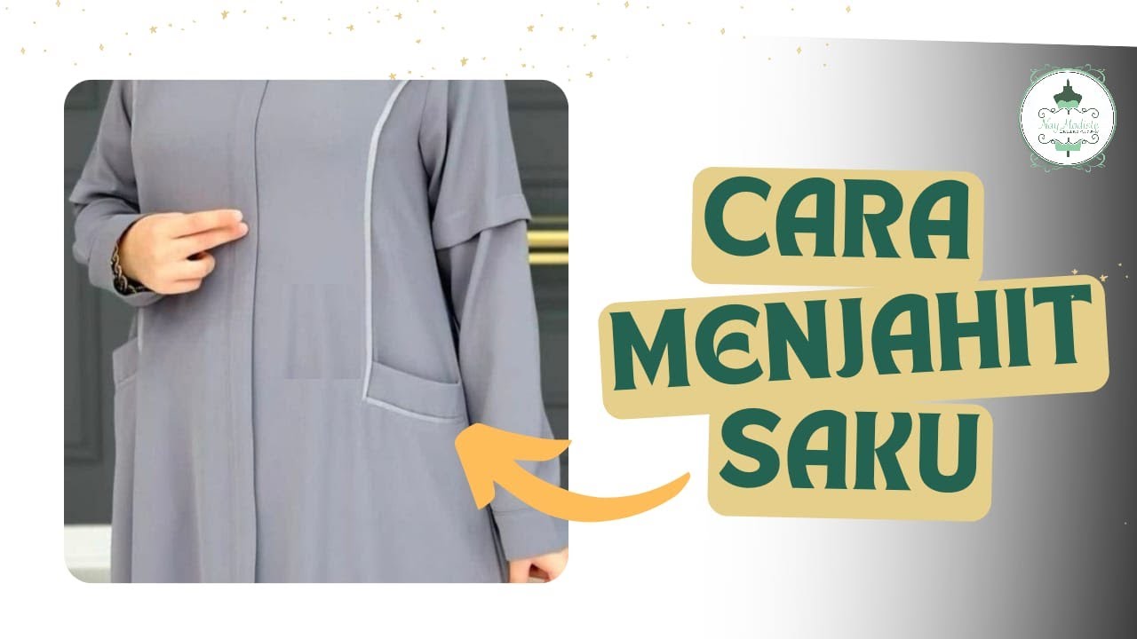 Cara menjahit saku gamis(Garis princess ketiak)