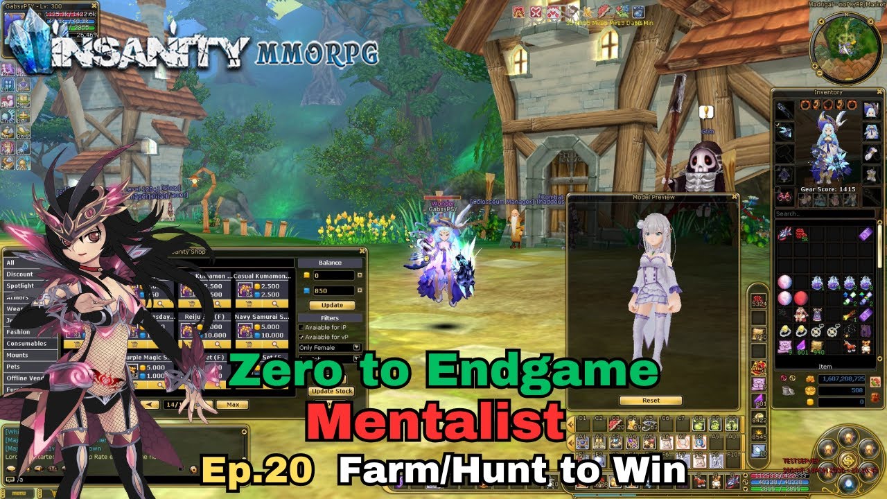 Insanity FlyFF - ZTE Mentalist Series Ep.20 - Farm/Hunt to Win!