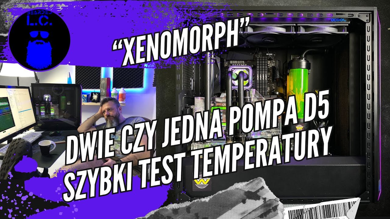 Porównanie temperatury przy dwóch i jednej pompie D5.