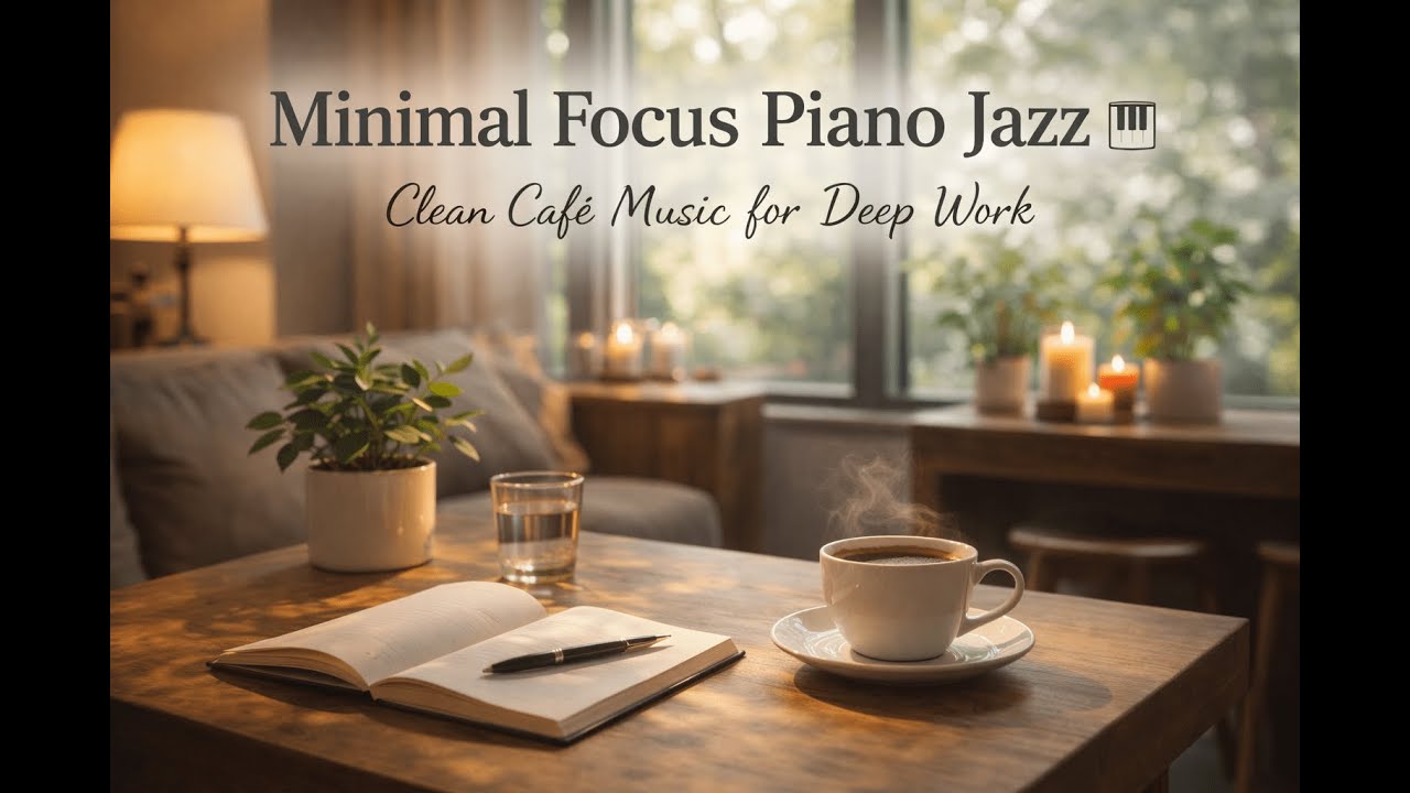 Minimal Focus Piano Jazz 🎹 – Clean Café Music for Deep Work